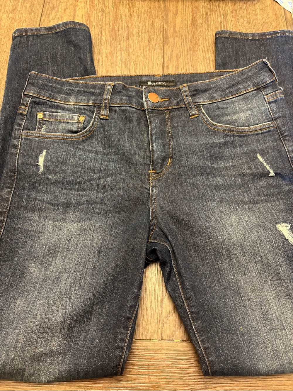 !iT Collective “Taylor” Women’s Easy Skinny Jeans in Dark Denim 28/7